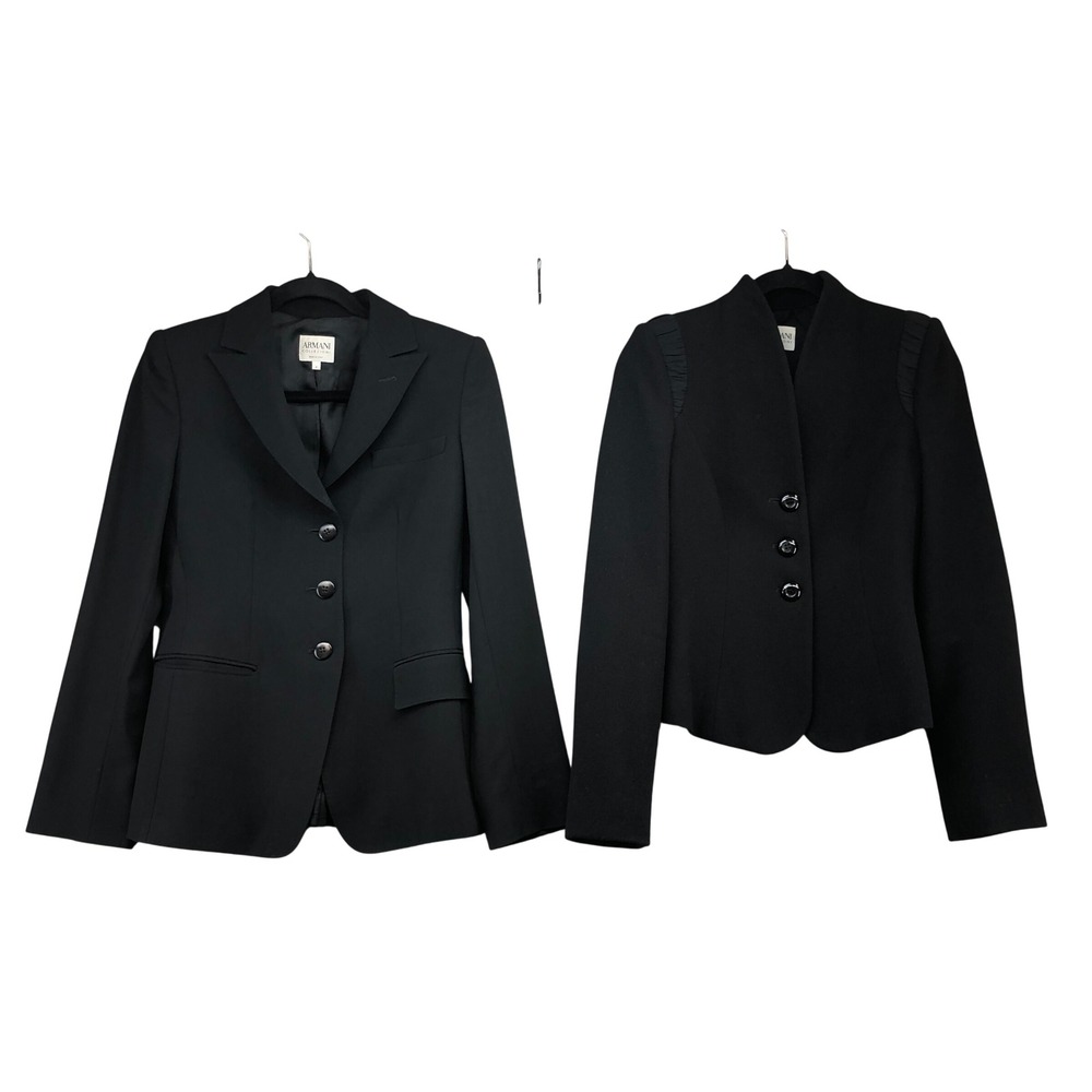 Armani Collezioni Blazer Womens 4 6 Black Professional Structured Lot of 2